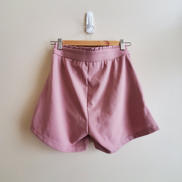 Pigalle rose pink shorts with draw strings elastic waisted - Picture 2 of 7